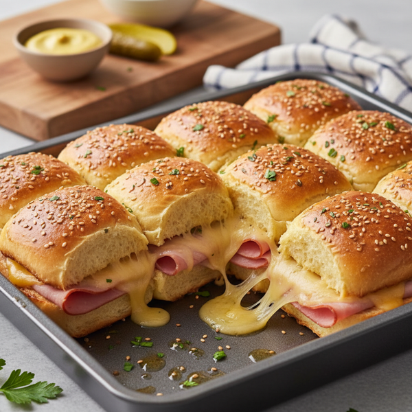 Decadent Mini Ham & Cheese Sliders recipe