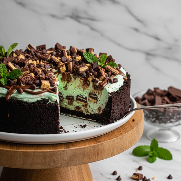 Decadent Mint Chocolate Crunch Ice Cream Pie recipe