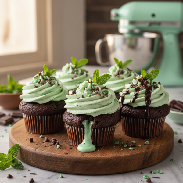 Decadent Mint Chocolate Cupcakes recipe