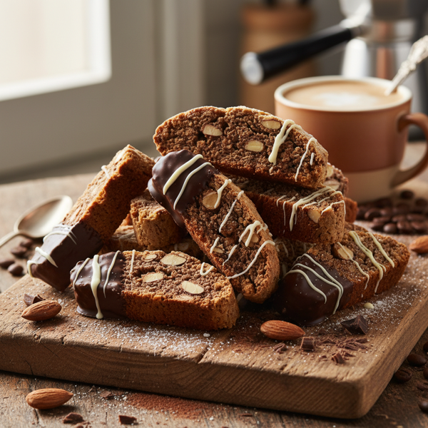 Decadent Mocha Almond Biscotti recipe