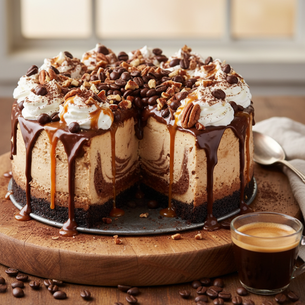 Decadent Mocha Caramel Cheesecake Delight recipe