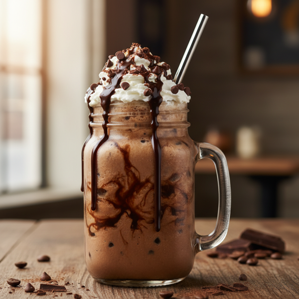 Decadent Mocha Chocolate Chip Frappe recipe