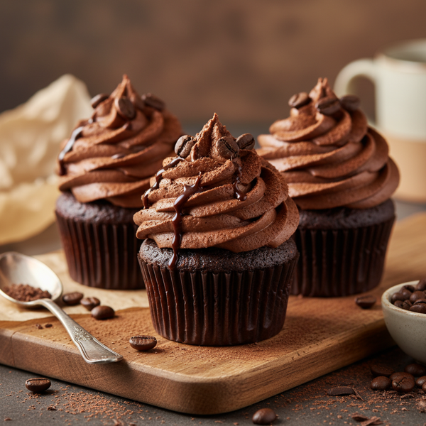 Decadent Mocha Chocolate Mousse Cupcakes recipe