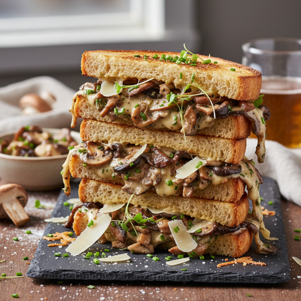 Decadent Mushroom Delight Sandwiches recipe