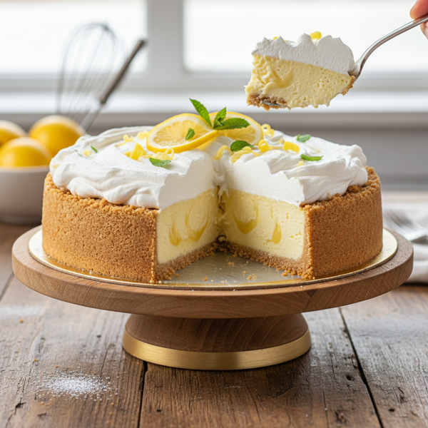 Decadent No-Bake Lemon Cream Cheesecake recipe