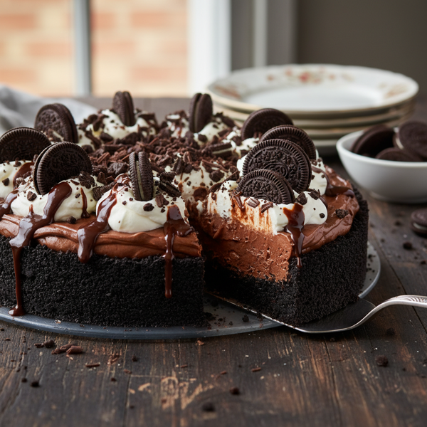 Decadent No-Bake Oreo Chocolate Mousse Pie recipe