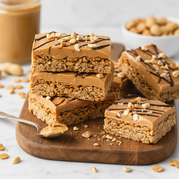Decadent No-Bake Peanut Butter Cereal Bars recipe