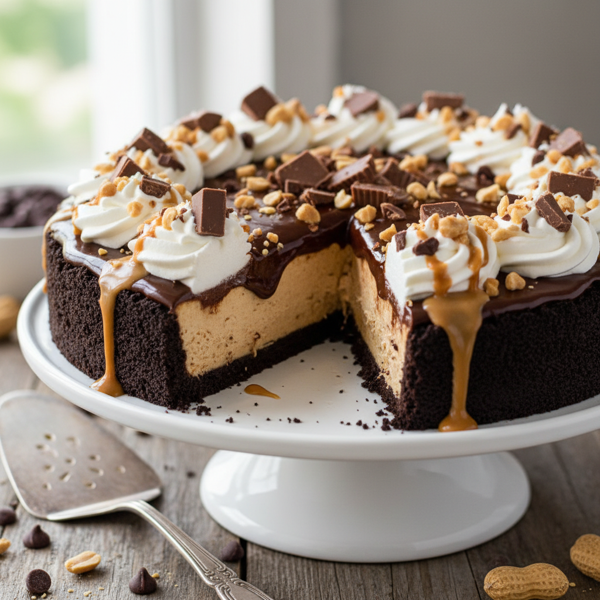 Decadent No-Bake Peanut Butter Chocolate Dream Pie recipe