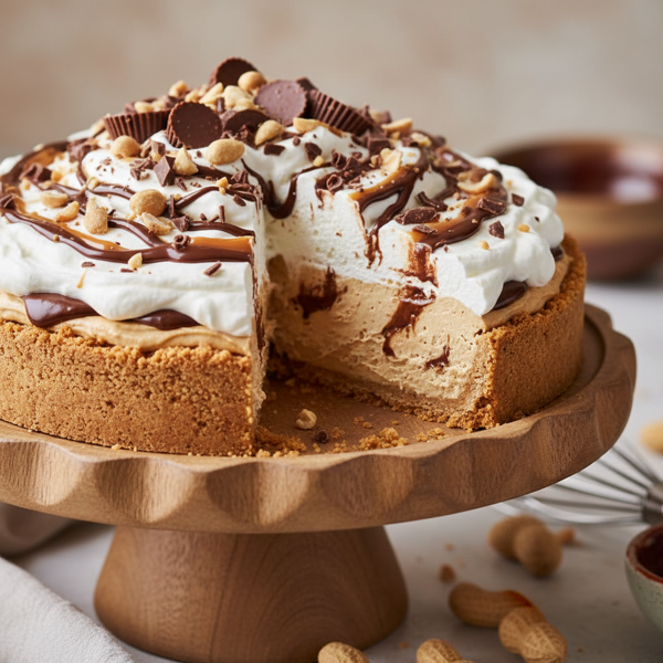 Decadent No-Bake Peanut Butter Cream Pie recipe