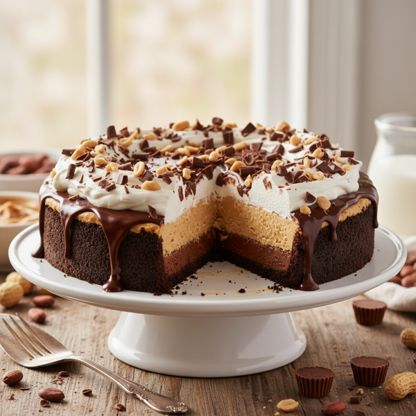 Decadent No-Bake Peanut Butter Fudge Pie recipe