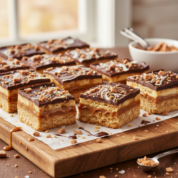 Decadent No-Bake Toffee Crunch Bars recipe