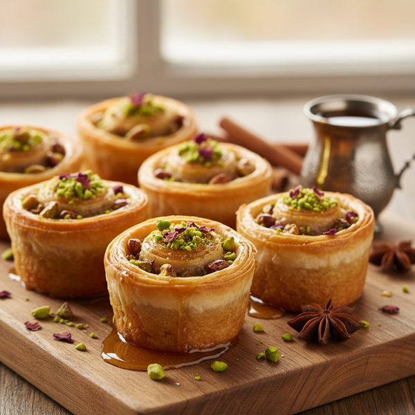 Decadent Nut Baklava Cups recipe