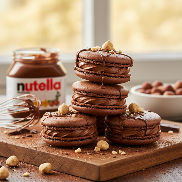 Decadent Nutella-Chocolate Macarons recipe