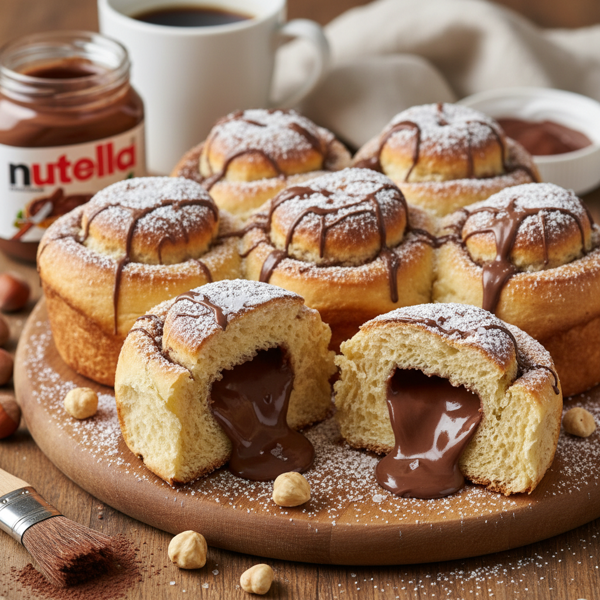 Decadent Nutella-Stuffed Brioche Rolls recipe