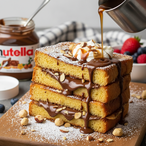 Decadent Nutella-Stuffed French Toast recipe