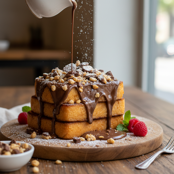 Decadent Nutella Crunch French Toast Delight recipe
