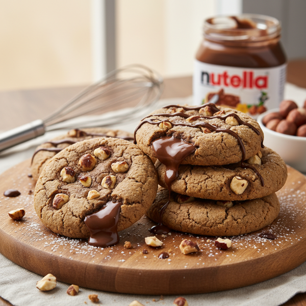 Decadent Nutella Hazelnut Cookies recipe