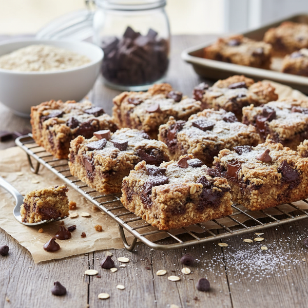 Decadent Oatmeal Chocolate Chunk Bars recipe
