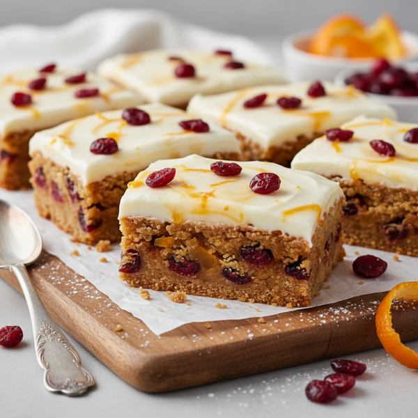 Decadent Orange Cranberry Bliss Bars recipe