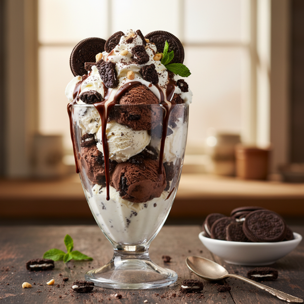 Decadent Oreo Cookie Ice Cream Delight recipe