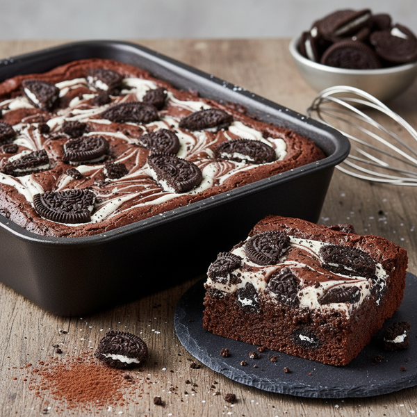 Decadent Oreo Swirl Brownies recipe