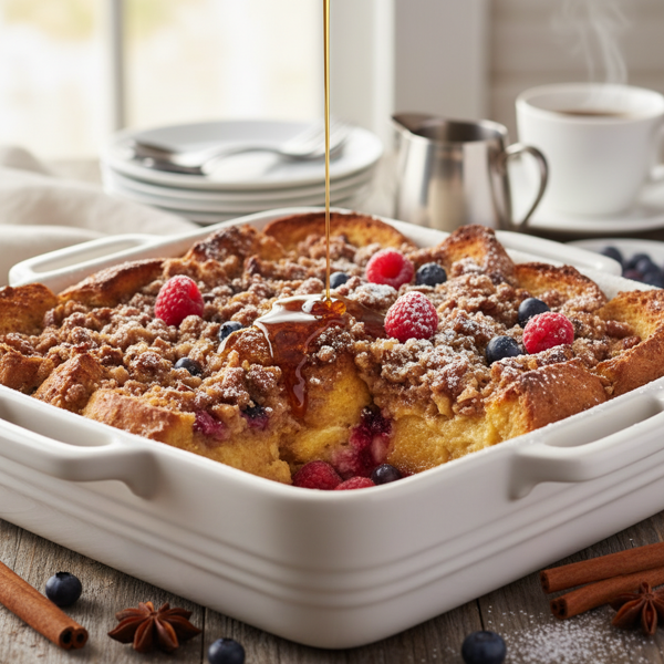 Decadent Overnight Baked French Toast recipe
