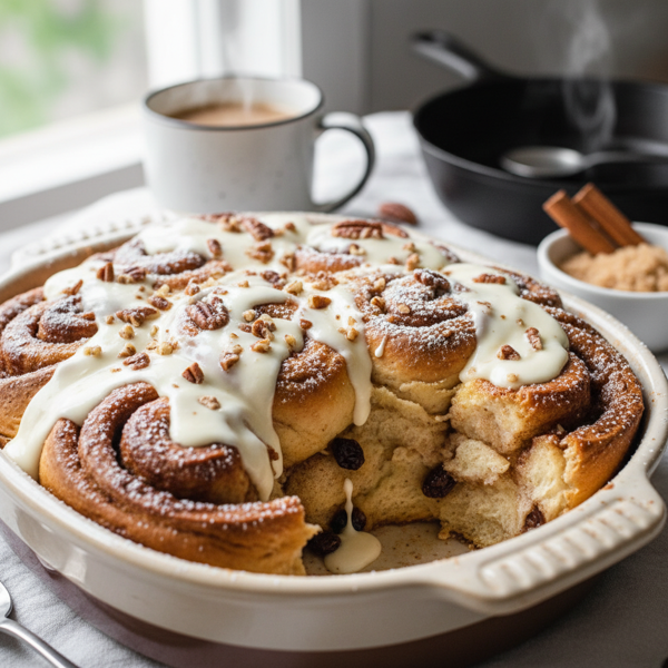 Decadent Overnight Cinnamon Roll Casserole recipe