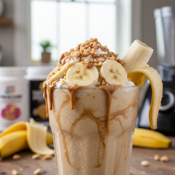 Decadent Peanut Butter Banana Protein Shake recipe