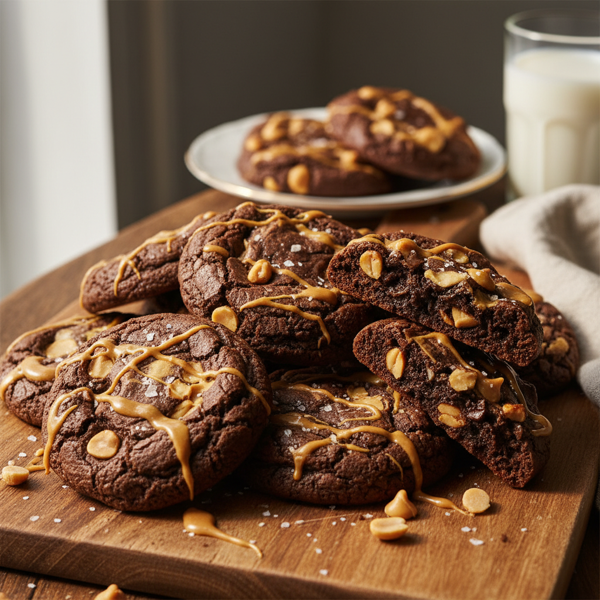 Decadent Peanut Butter Butterscotch Brownie Cookies recipe
