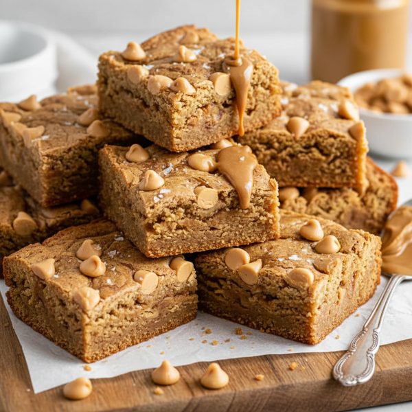Decadent Peanut Butter Chip Blondies recipe