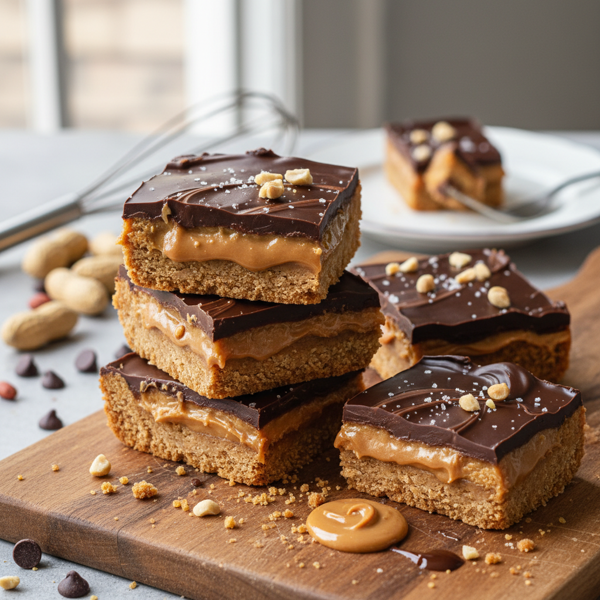Decadent Peanut Butter Chocolate Bliss Bars recipe