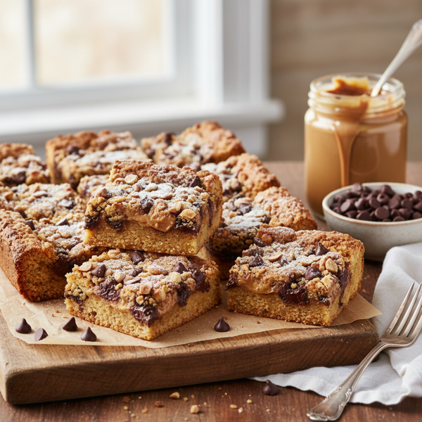 Decadent Peanut Butter Chocolate Chip Bliss Bars recipe