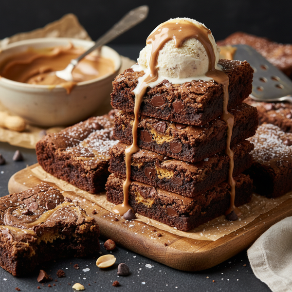Decadent Peanut Butter Chocolate Chip Brownies recipe