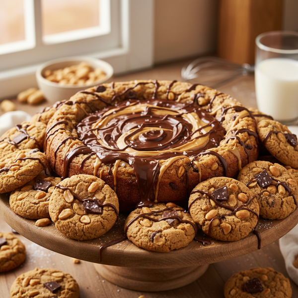 Decadent Peanut Butter Chocolate Chip Cookies & Cookie Cake recipe