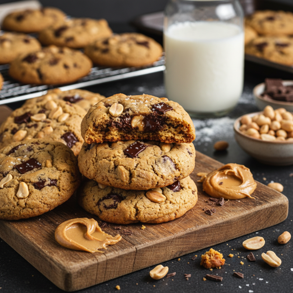 Decadent Peanut Butter Chocolate Chunk Cookies recipe
