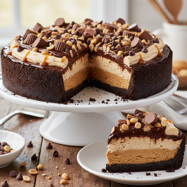 Decadent Peanut Butter Chocolate Delight Pie recipe