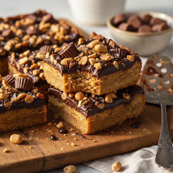 Decadent Peanut Butter Chocolate Dream Bars recipe