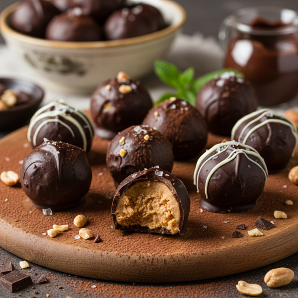Decadent Peanut Butter Chocolate Truffles recipe