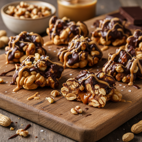 Decadent Peanut Butter Chocolate Walnut Delights recipe