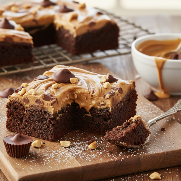 Decadent Peanut Butter Fudge Brownies recipe