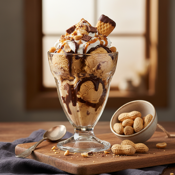 Decadent Peanut Butter Ice Cream Delight recipe