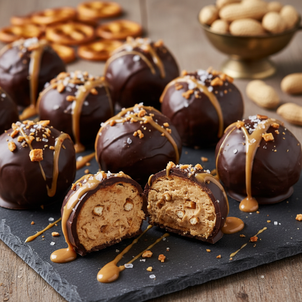 Decadent Peanut Butter Pretzel Bonbons recipe