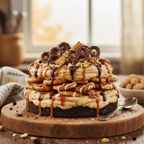 Decadent Peanut Butter Pretzel Delight recipe