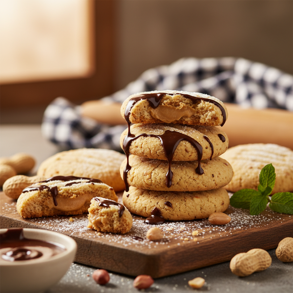 Decadent Peanut Butter Shortbread Cookies recipe