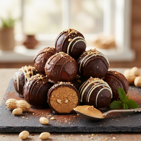 Decadent Peanut Butter Truffles recipe