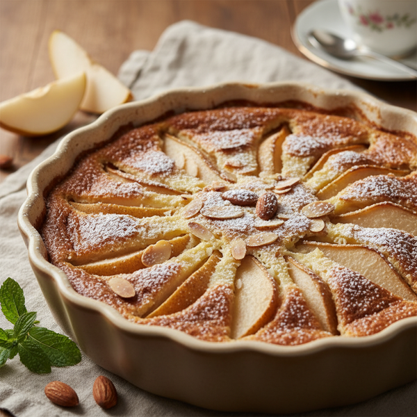 Decadent Pear Almond Clafoutis recipe