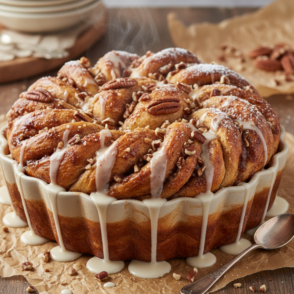 Decadent Pecan-Cinnamon Pull-Apart Bread recipe