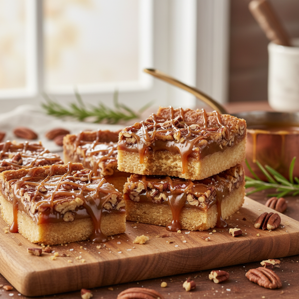 Decadent Pecan Caramel Bliss Bars recipe