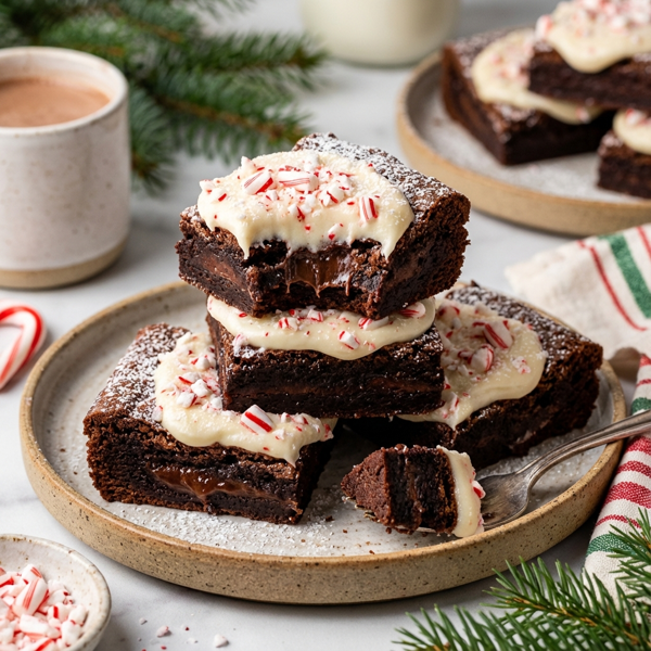 Decadent Peppermint Chocolate Brownies recipe