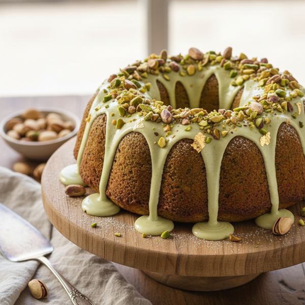Decadent Pistachio Bliss Bundt Cake recipe